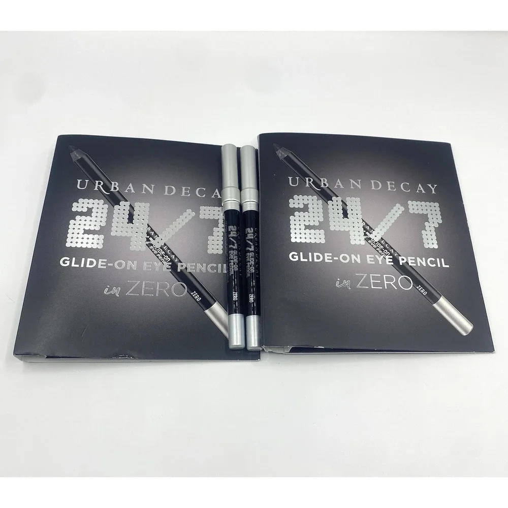 2x Urban Decay 24/7 Glide On Waterproof Eye Pencil Liner in Zero Mini Size 0.3oz